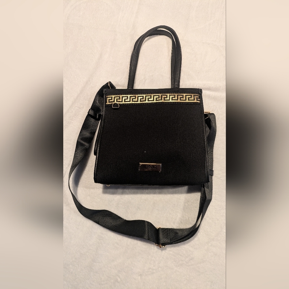 Versace Fragrances Black and Gold Shoulder Bag